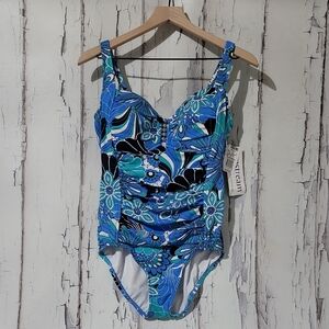 Upstream NWT Floral Women's One Piece Swimsuit Size 14